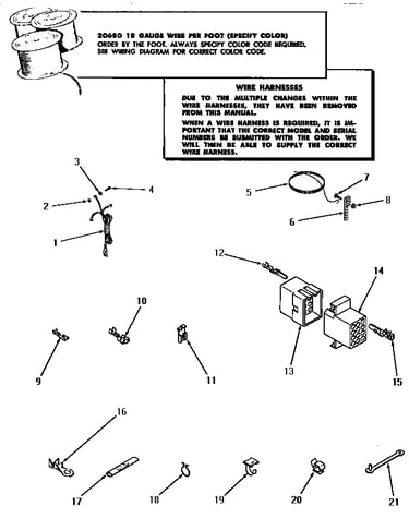 Power cord, wire and terminals