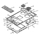 Amana CAKDH5E burner box section (akde5ww/p1131742ww) diagram