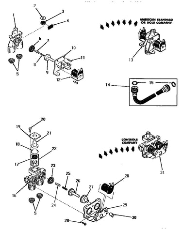 24596 and 24597 mixing valve assemblies