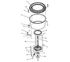Speed Queen FA6201 agitator post and spin tub diagram