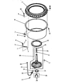 Agitator post and spin tub