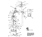 Speed Queen DA6251 counterbalance weight, bracket and mounting plate diagram