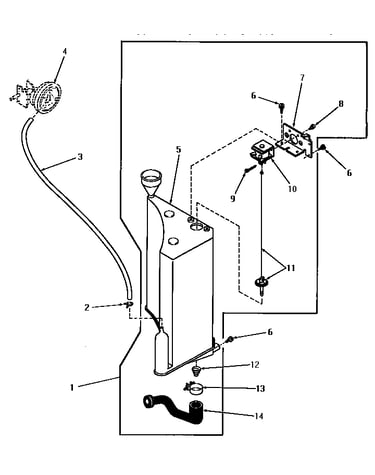 Reservoir and drain valve (starting # s556d40 and 234j7953)