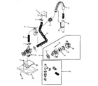 Speed Queen VA6013 pump assembly, hoses and siphon break kit diagram