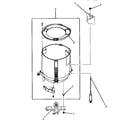 Speed Queen VA6013 outer tub and snubber assembly diagram