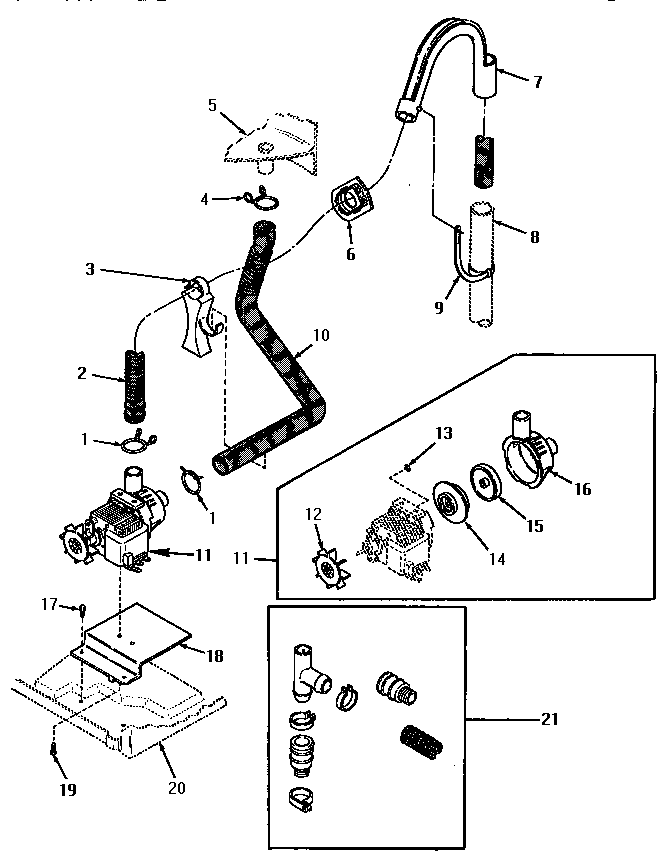 Pump assembly, hoses and siphon break kit