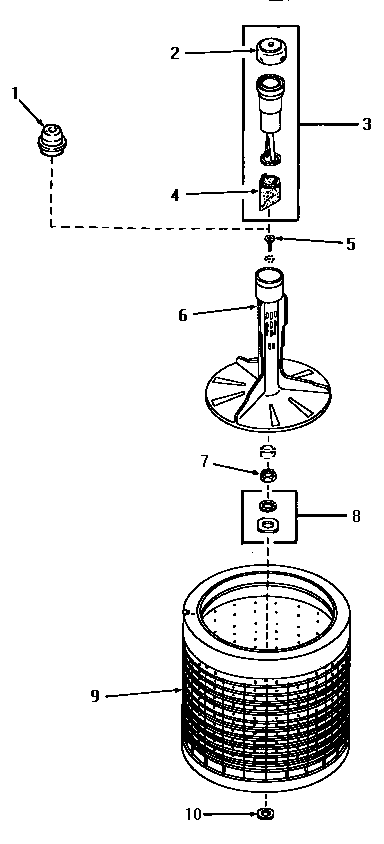 AGITATOR AND WASHTUB