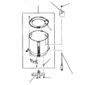 Speed Queen VA4013 outer tub and snubber assembly diagram