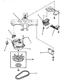 Motor, belt, solenoid and capacitor