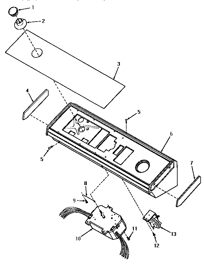 Graphics panel, control hood and controls