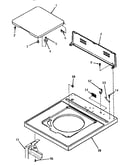 Cabinet top, loading door and control hood rear panel