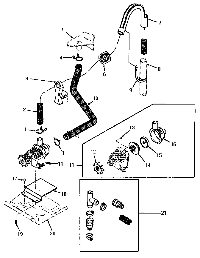 Pump assembly, hoses and siphon break kit