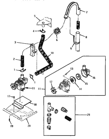Pump assembly, hoses and siphon break kit