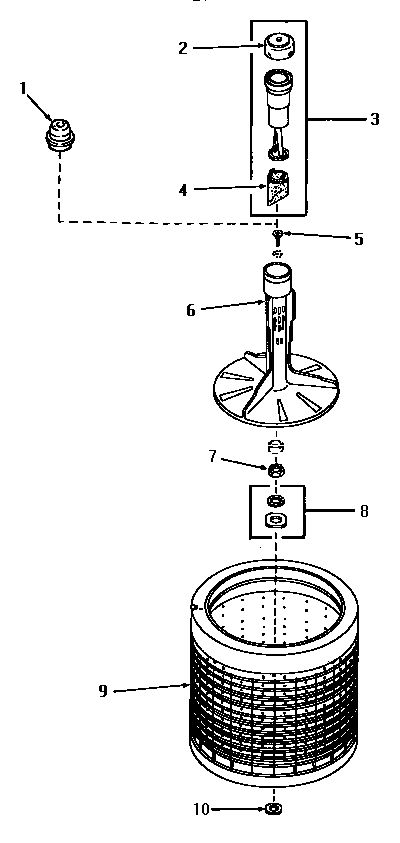 Agitator and washtub