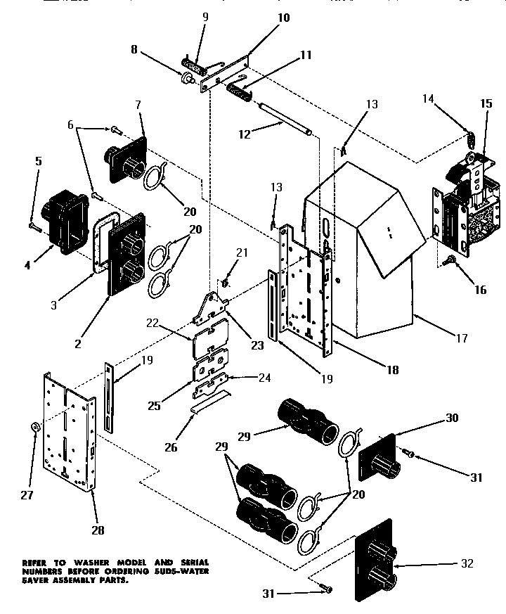 25053 suds-water saver valve assembly