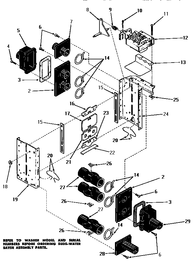 23848 suds-water saver valve assembly