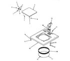 Speed Queen DA9103 cabinet top and loading door diagram