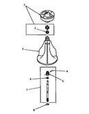 Agitator, shaft and fabric softener dispenser