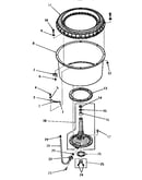 Agitator post and spin tub