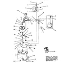 Speed Queen DA9103 counterbalance weight, bracket and mounting plate diagram
