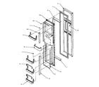 Amana SBI20QE-P1162905WE freezer door (sbd20q2e/p1162512we) (sbd20q2w/p1162512ww) diagram