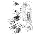 Amana SBI20QE-P1162905WE freezer shelving & refrigerator light (sbd20q2e/p1162512we) (sbd20q2w/p1162512ww) diagram
