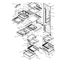Amana SBI20QW-P1162905WW refrigerator shelving & drawers diagram