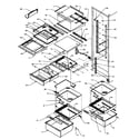 Amana SBD20Q2E-P1162512WE refrigerator shelving & drawers diagram