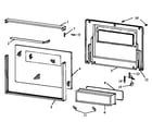 Caloric RXS216U0/P1132414N glass oven door diagram