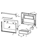 Glass oven door