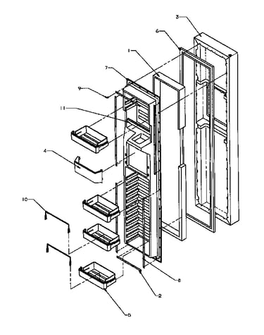 Freezer door