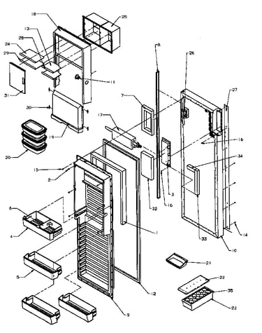 Refrigerator door
