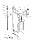 Refrigerator door hinge and trim parts