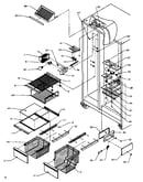 Freezer shelving and refrigerator light