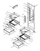 Refrigerator shelving and drawers