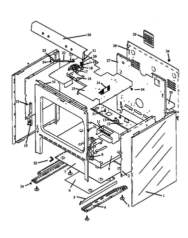 Cabinet assembly (rsf3200w/p1141255n) (rsf3300w/p1141256n)