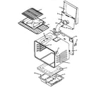 Caloric RSF3200W-P1141255N oven assembly- bar broiler diagram