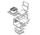Caloric RSF3200W-P1141255N oven assembly - ultra ray broiler diagram