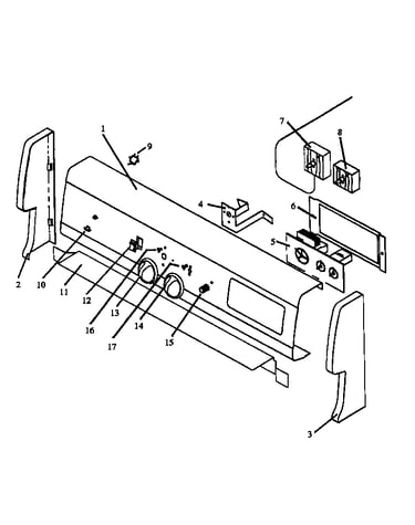 Backguard parts (rsf3200w/p1141255n) (rsf3300w/p1141256n)