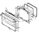 Caloric RSF3300W-P1141256N oven door assembly (rsf3200w/p1141255n) diagram
