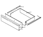 Caloric RSF3200W-P1141255N storage drawer assembly (rsf3200w/p1141255n) (rsf3300w/p1141256n) diagram