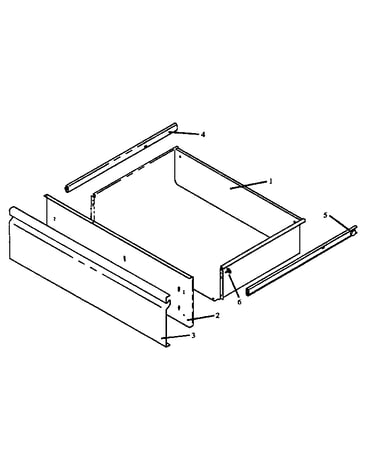 Storage drawer assembly (rsf3200w/p1141255n) (rsf3300w/p1141256n)