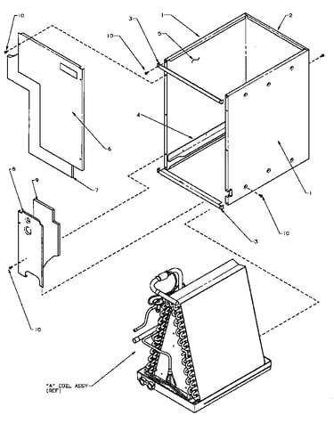 Cased coil assembly (cca18tca/p1178601c) (cca18tcb/p1178701c) (cca24tca/p1178602c) (cca24tcb/p1178702c) (cca30tca/p1178603c) (cca30tcb/p1178703c) (cca30tdb/p1178708c) (cca36tca/p1178604c) (cca36tcb/p1178704c) (cca36tdb/p1178709c) (cca42tca/p1178605c) (cca