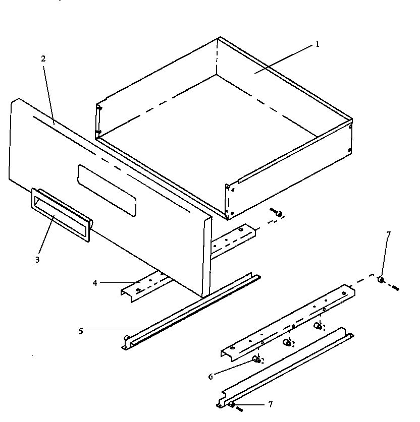 FIXED PANEL & STORAGE DRAWER ASSEMBLY