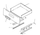 Amana CARR589W/P1142469NW fixed panel & storage drawer assembly diagram