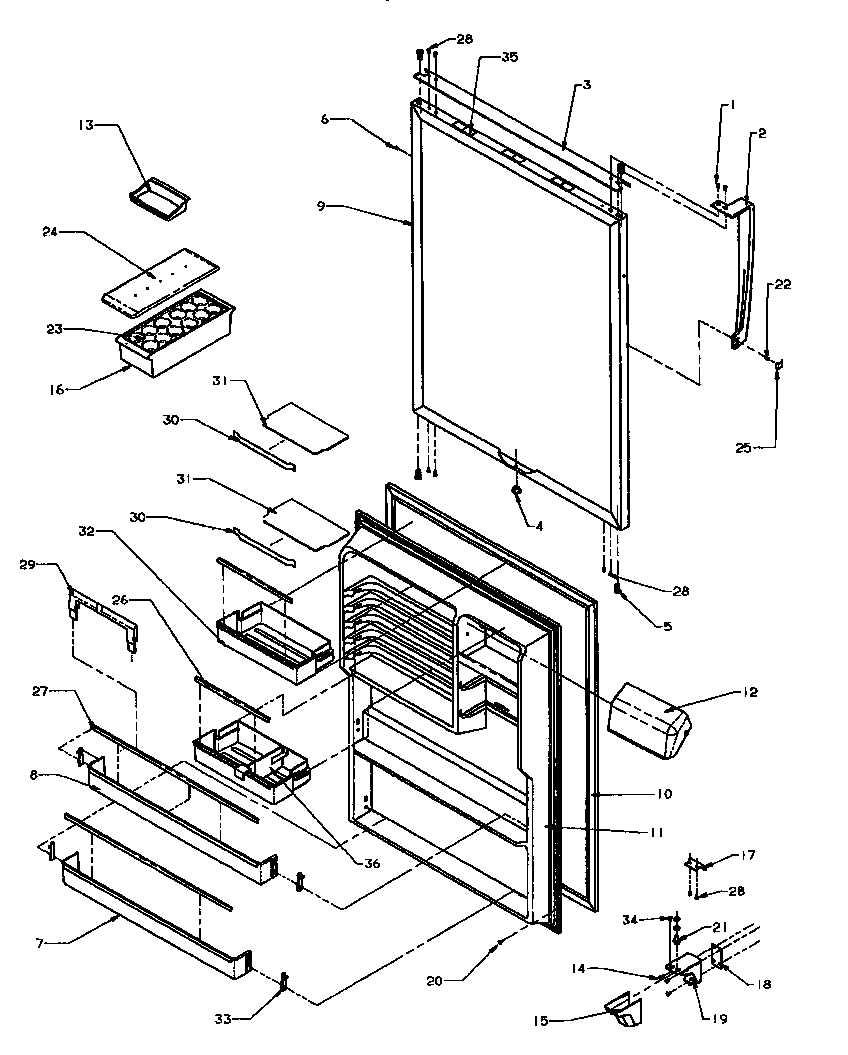 Refrigerator door
