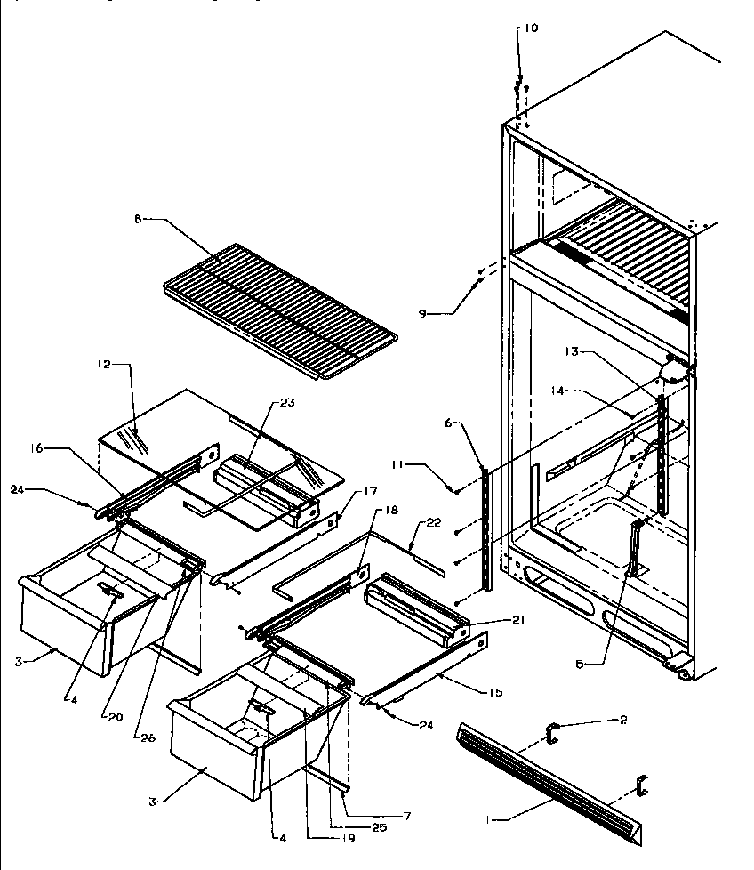 Cabinet shelving