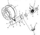 Speed Queen FG0380 motor, idler and belt diagram
