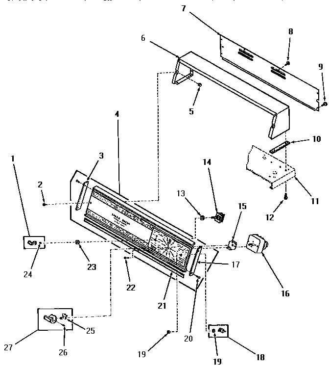 Control panel, control hood and controls