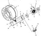 Speed Queen FG3861 motor, idler and belt diagram